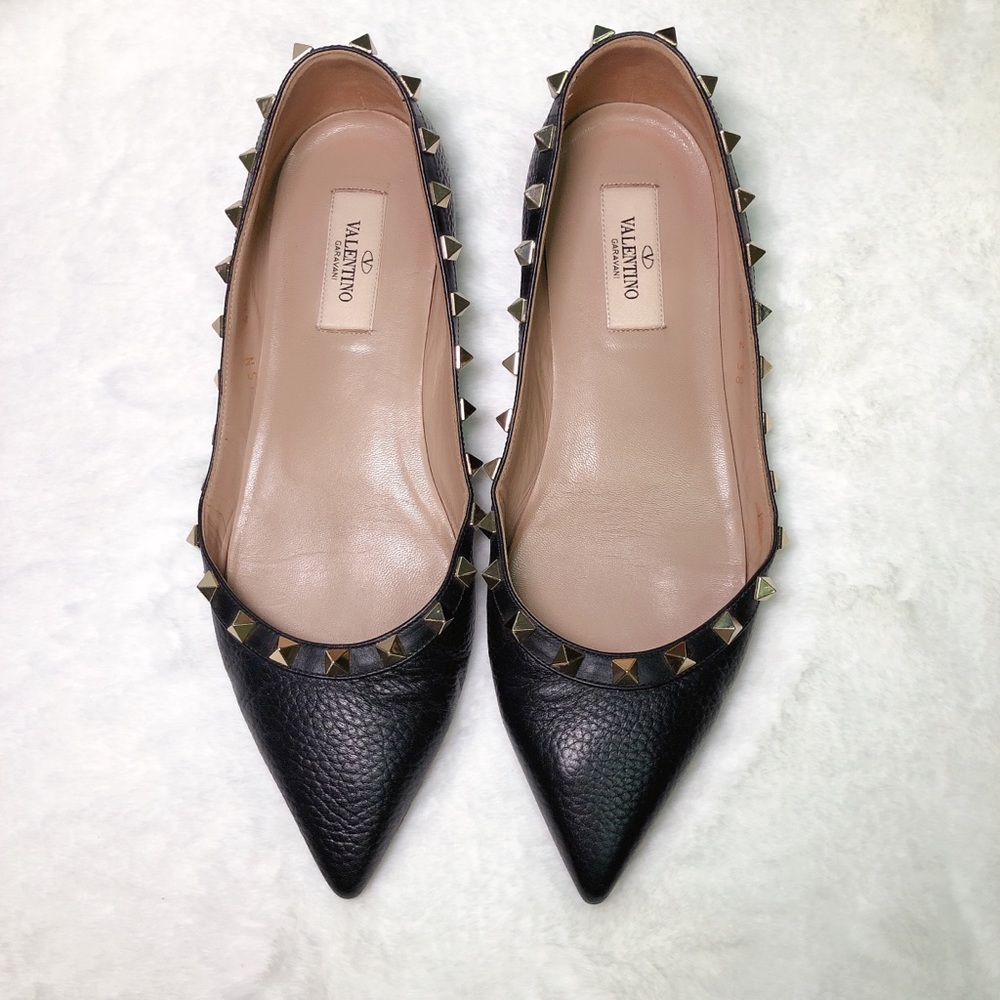 ❤️SOLD❤️Valentino rockstud balle flats black 38
